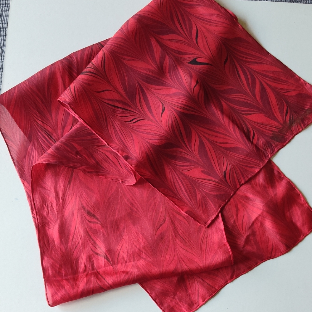Red Pattern Scarf Head Scarf Bag Scarf
